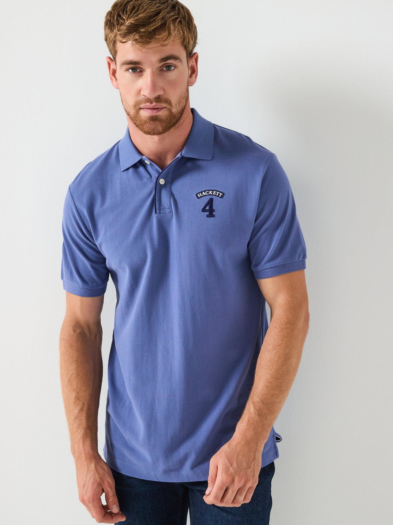 Hackett Heritage Number Short Sleeve Polo Shirt, Blue, Size S, Men