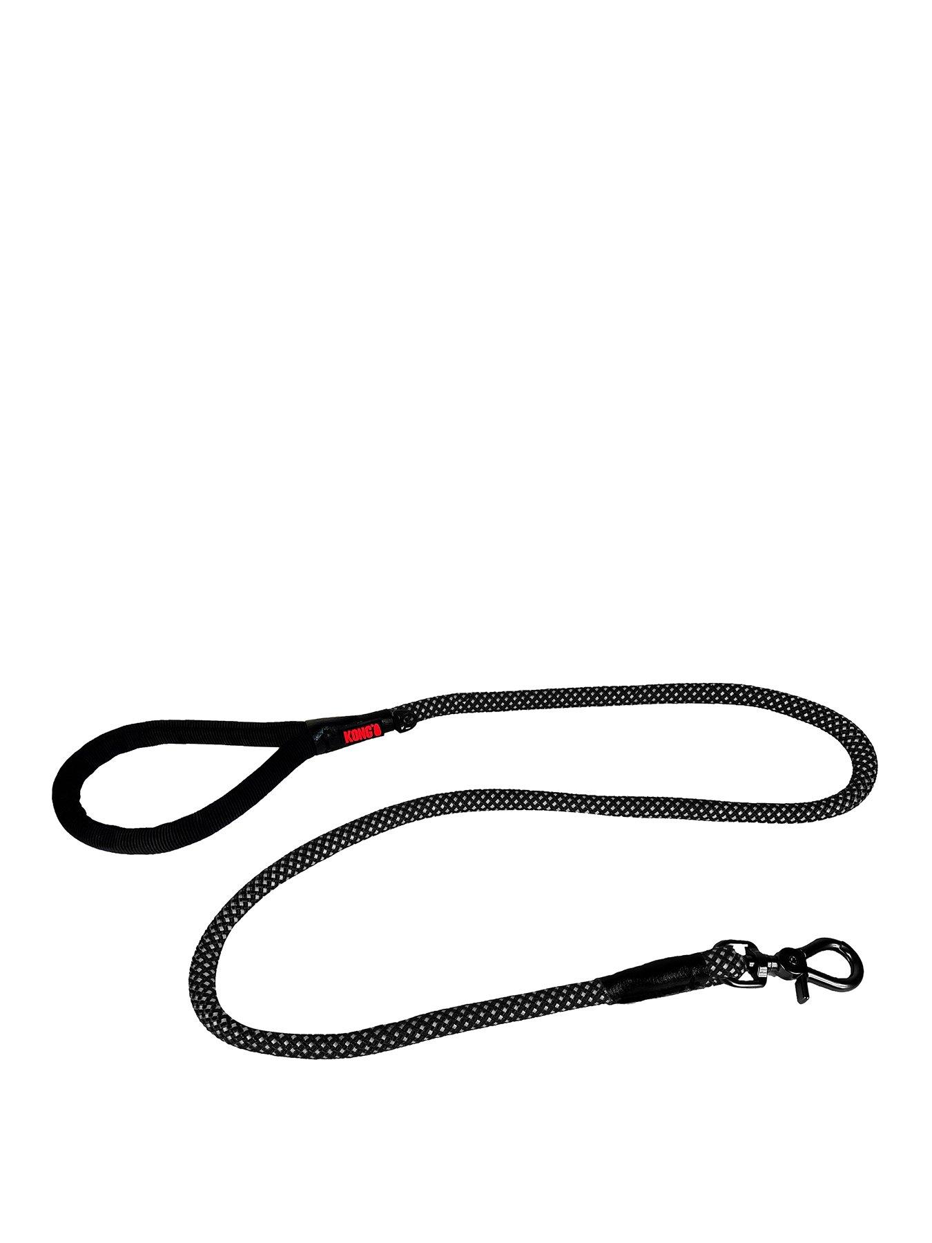 Kong Rope Leash With Grip Support Black 1.5Cm D 1.5M L