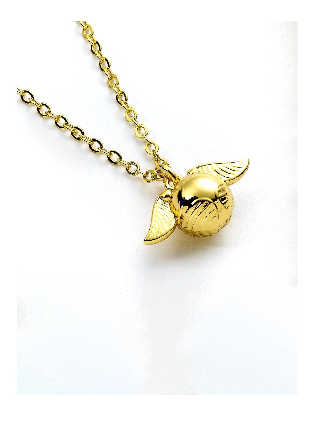 Harry Potter Golden Snitch Gold Tone Necklace