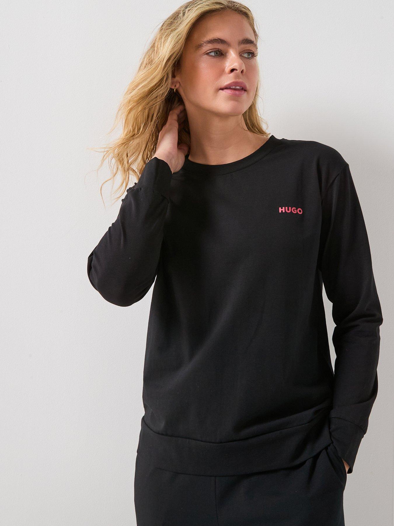 HUGO Logo Pyjama Shirt - Black
