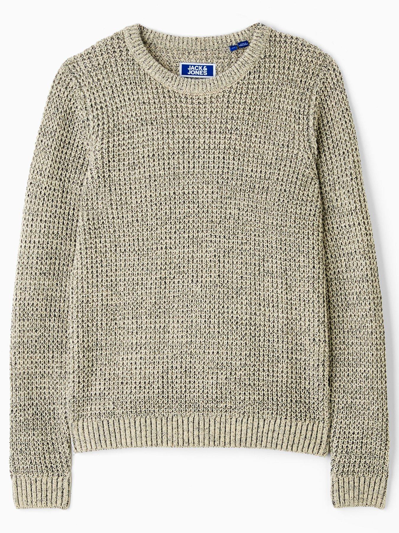 Jack & Jones Junior Boys Knitted Crew Neck Jumper - Beige