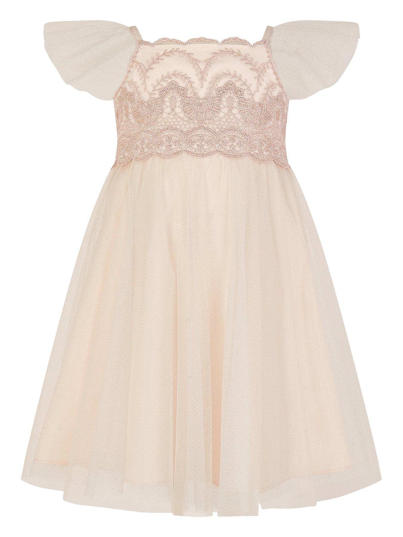 undefined Baby Girls Francesca Crochet Dress - Pink
