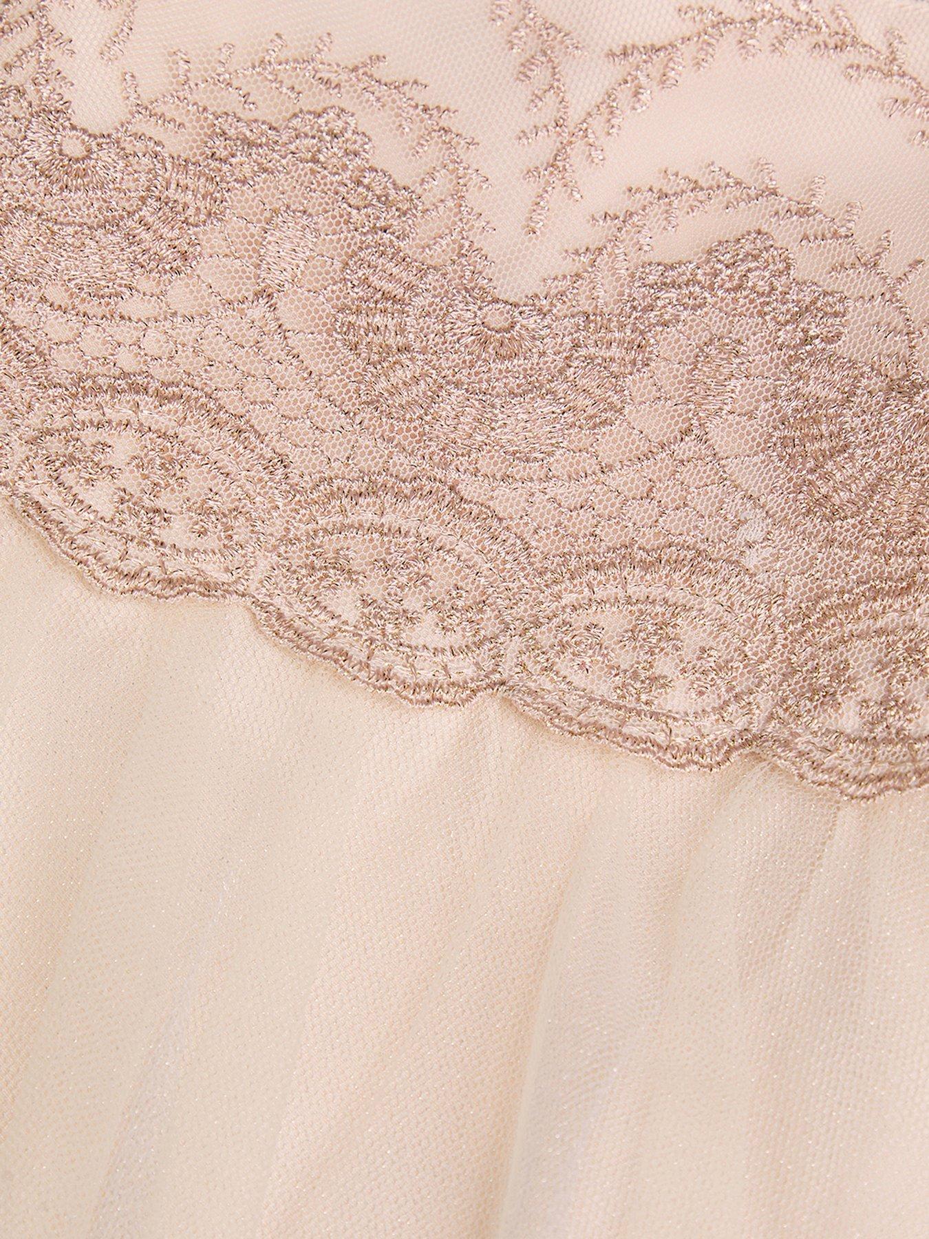 Image 3 of 3 of Monsoon Baby Girls Francesca Crochet Dress - Pink