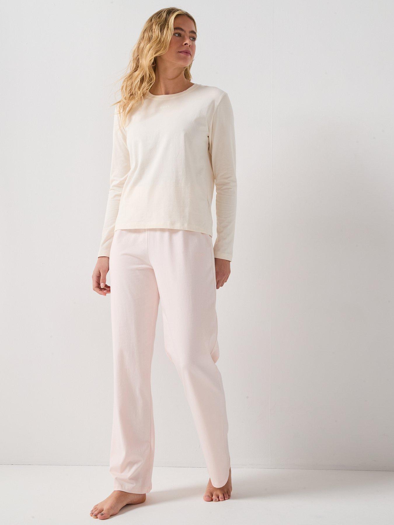Image 3 of 6 of BOSS Long Sleeve And Pant Pyjama Set - Pastel Pink