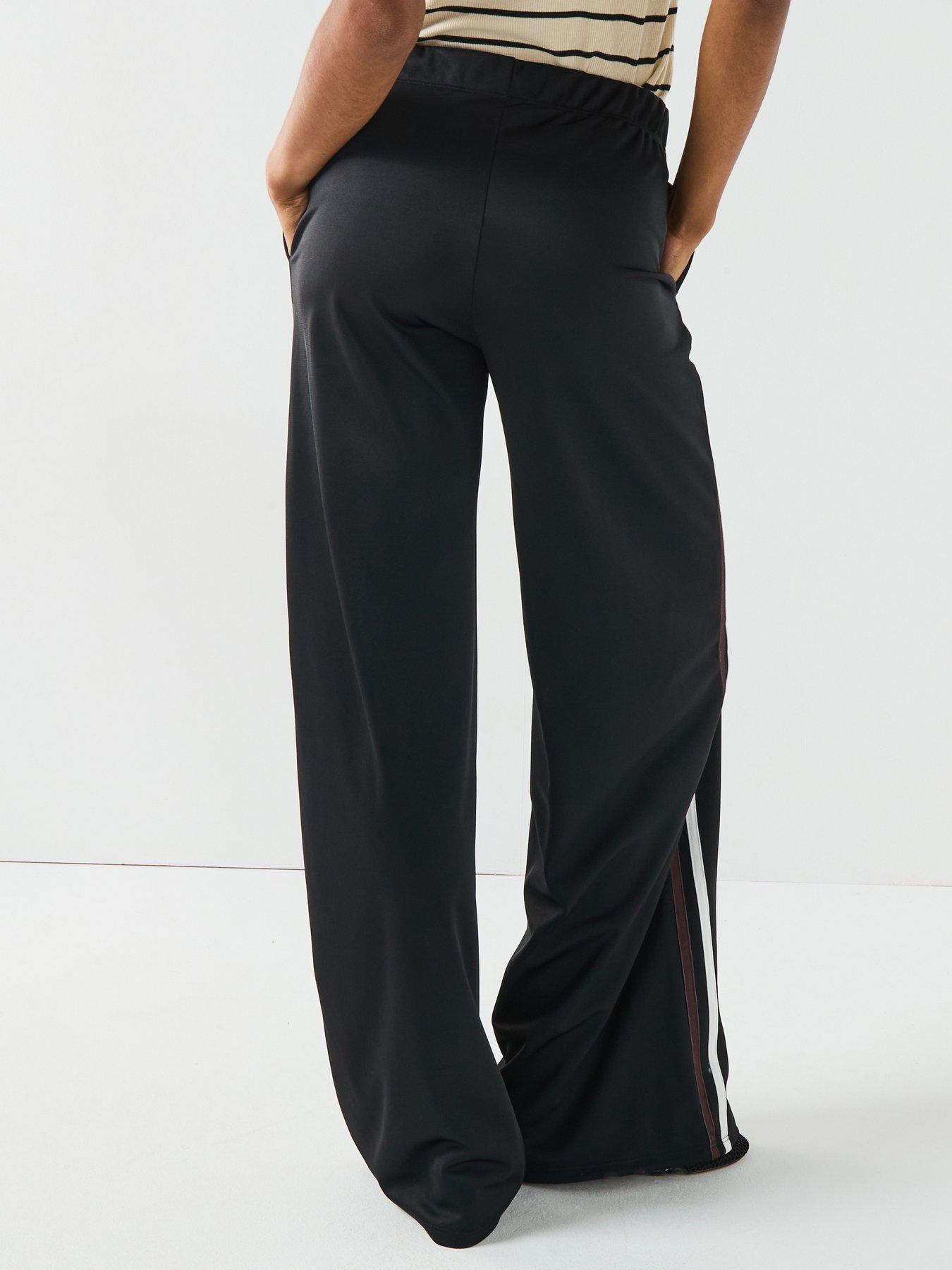 Image 2 of 6 of V by Very Wide Leg High Waisted Jogger - Black