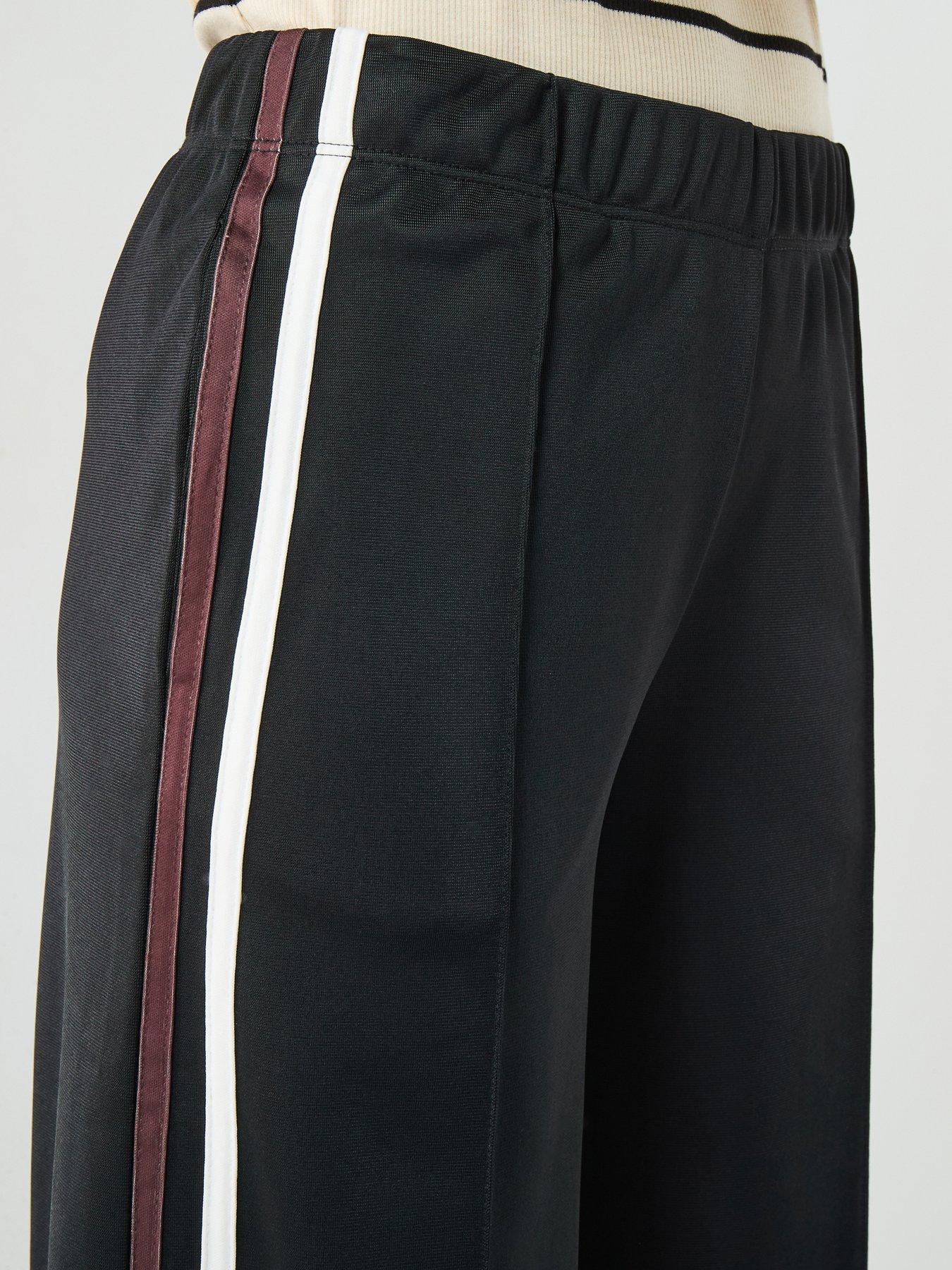 Image 4 of 6 of V by Very Wide Leg High Waisted Jogger - Black