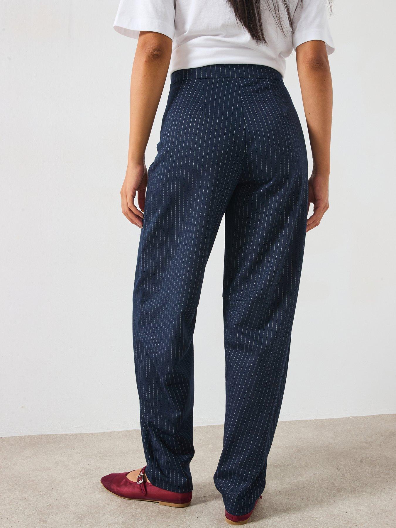 Image 2 of 6 of V by Very Stripe Barrel Leg Trousers - Stripe