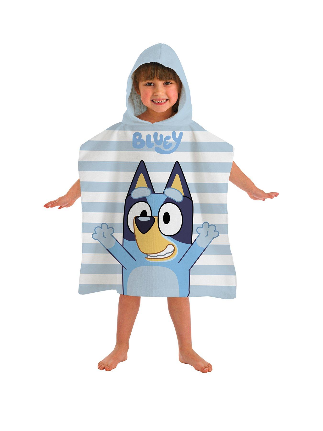 Image 1 of 2 of Bluey Surprise 100% Cotton Hooded Poncho- 50x115cm