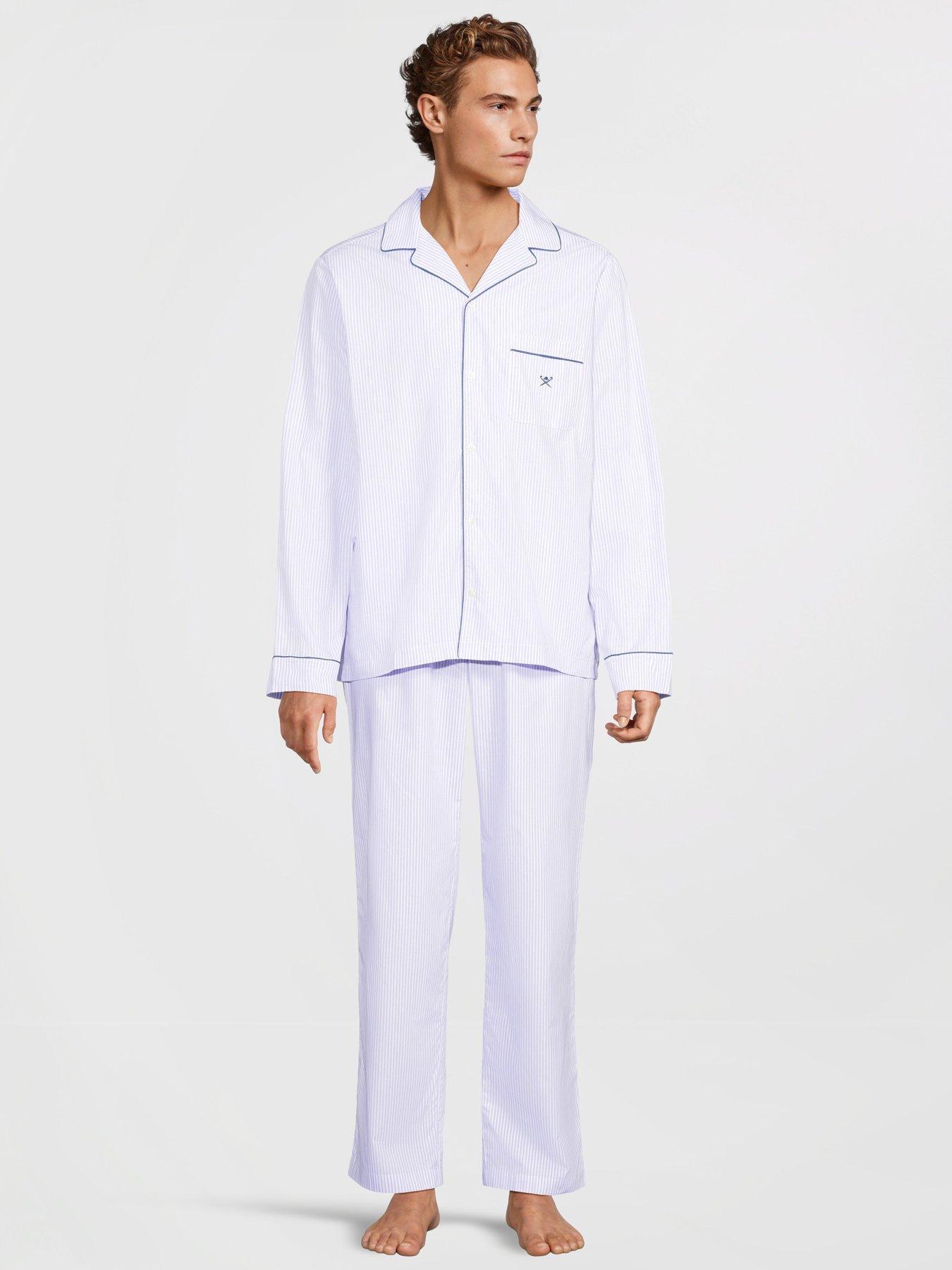 Image 1 of 6 of Hackett Striped Pyjama Set - Blue