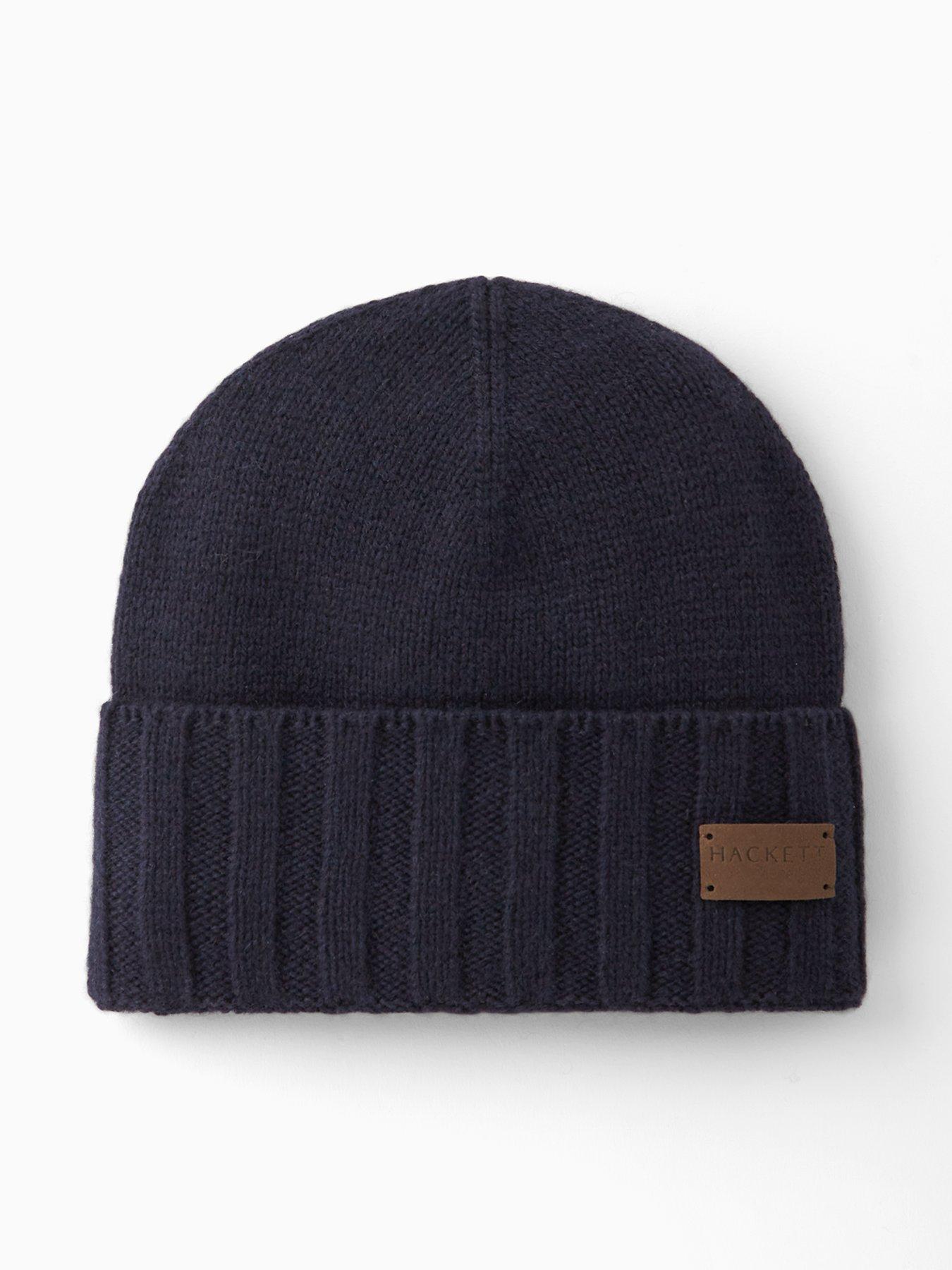 Image 1 of 4 of Hackett Cashmere Beanie - Navy