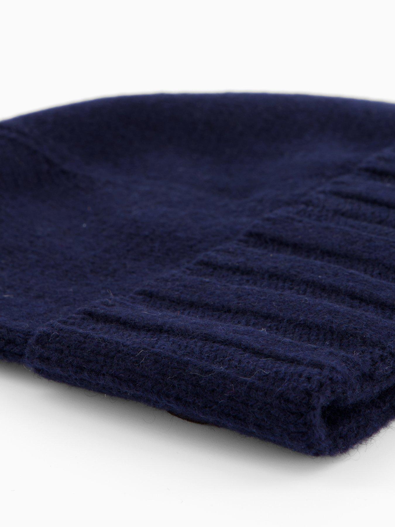 Image 4 of 4 of Hackett Cashmere Beanie - Navy