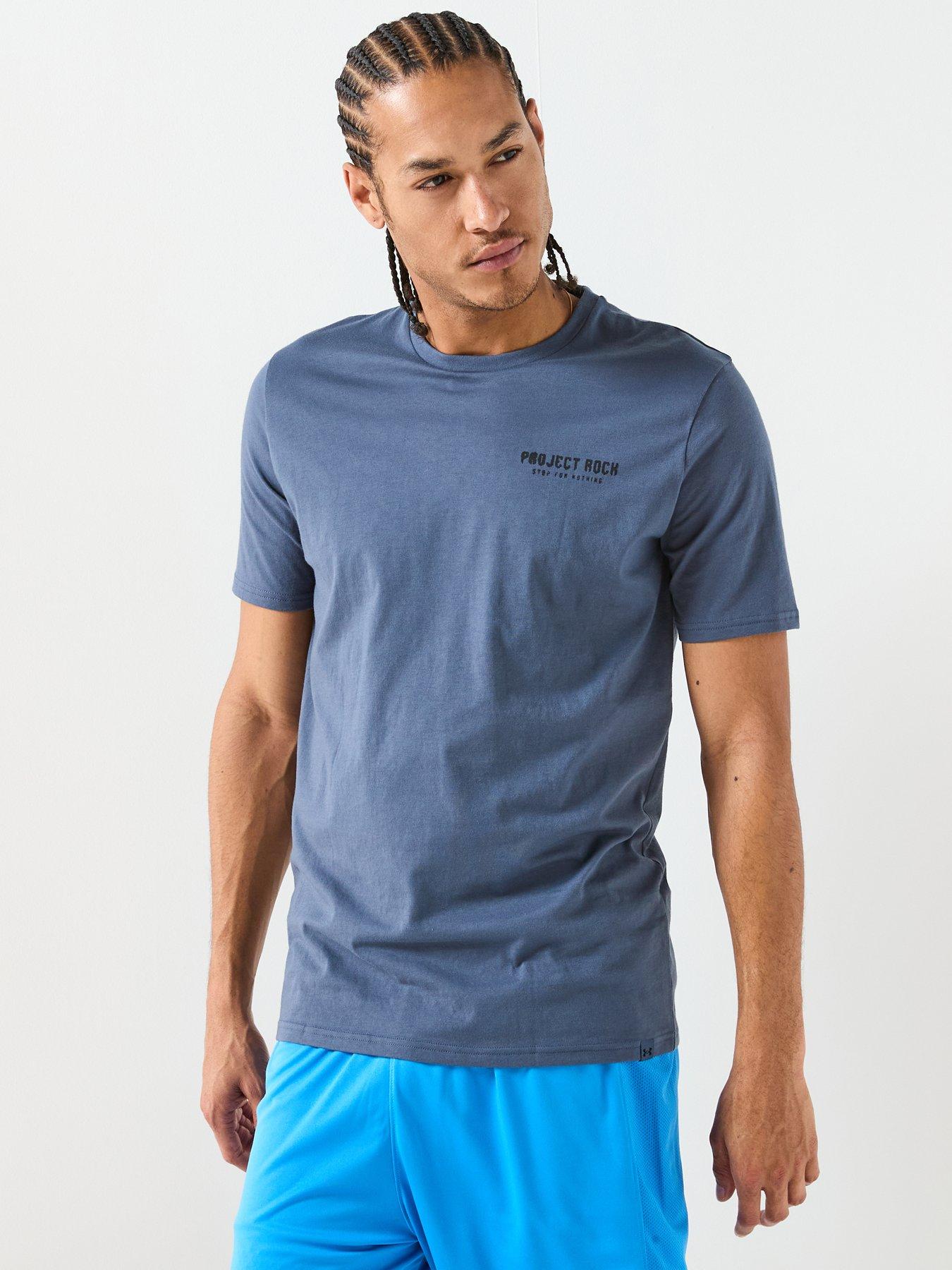 UNDER ARMOUR Mens Training Project Rock T-Shirt - Grey
