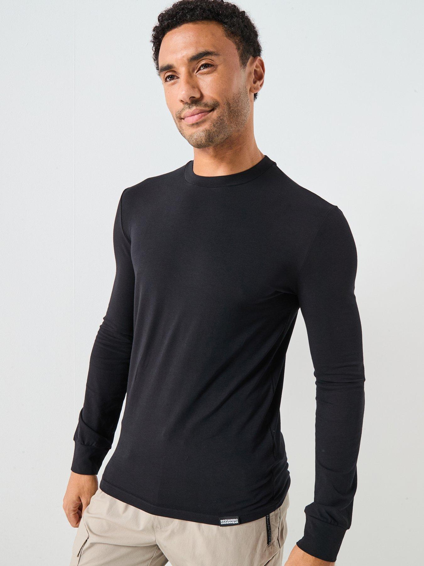 Dsquared2 Dsquared Back Neck Logo Long Sleeve T-Shirt - Black | Very