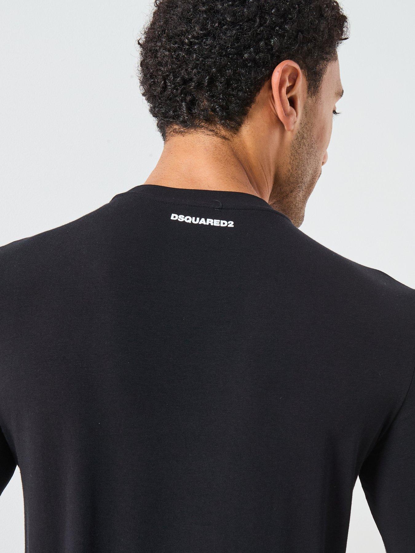 Dsquared2 Dsquared Back Neck Logo Long Sleeve T-Shirt - Black | Very