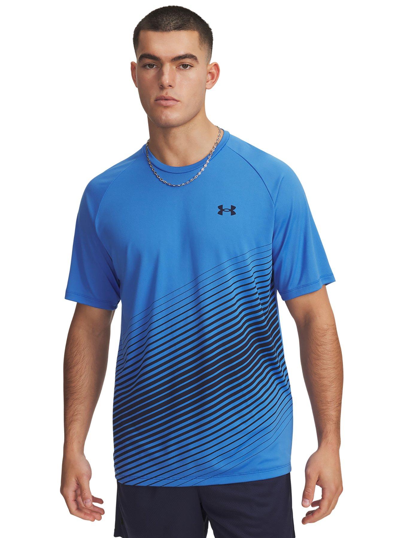undefined Mens Training Tech Fade T-shirt - Blue/white