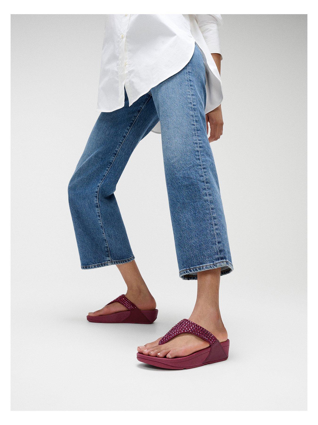 FitFlop Lulu Maxi-crystal Toe-post Sandal Ruby Very