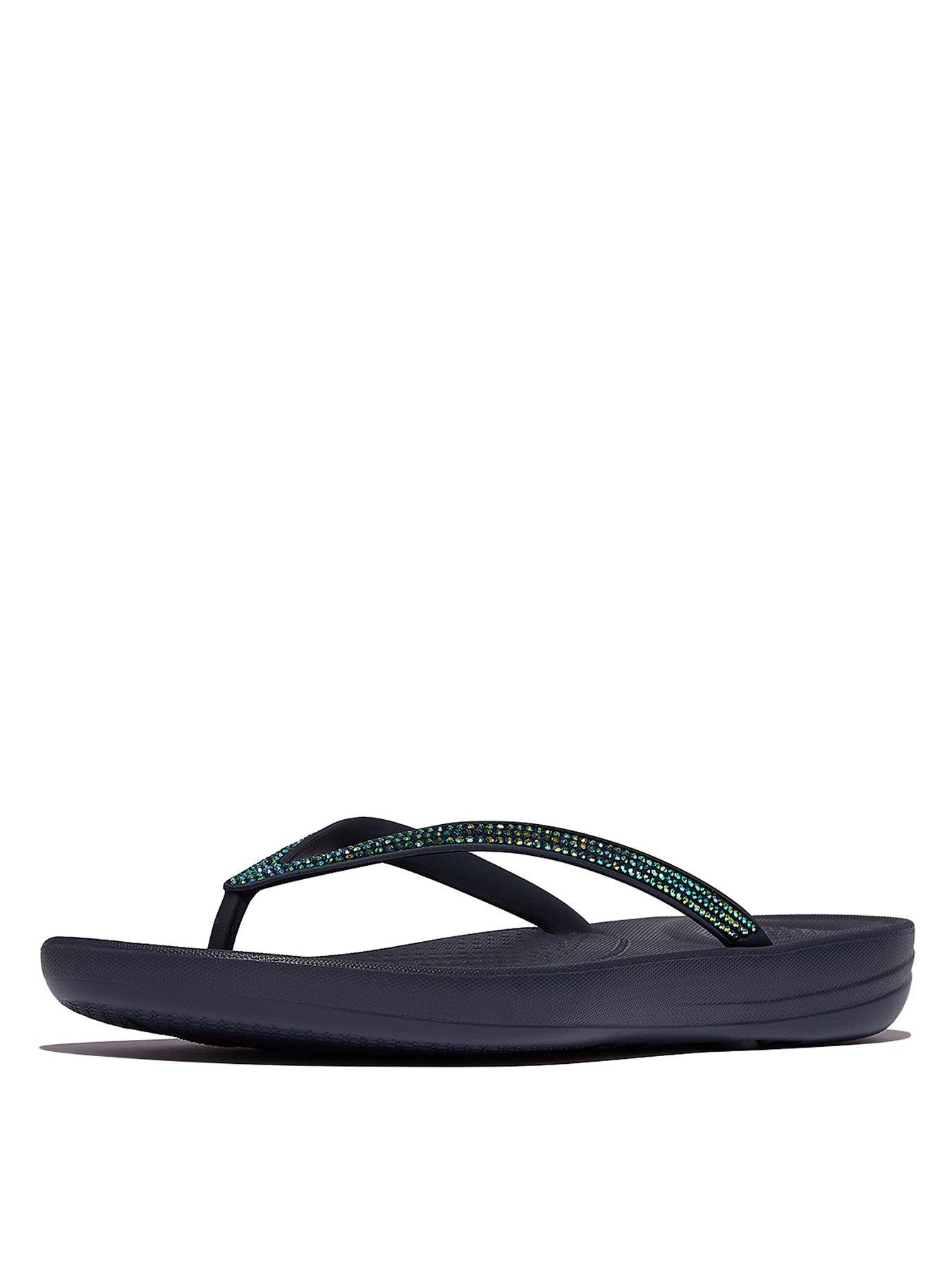 FitFlop Iqushion Sparkle Flip Flop Midnight Navy Very
