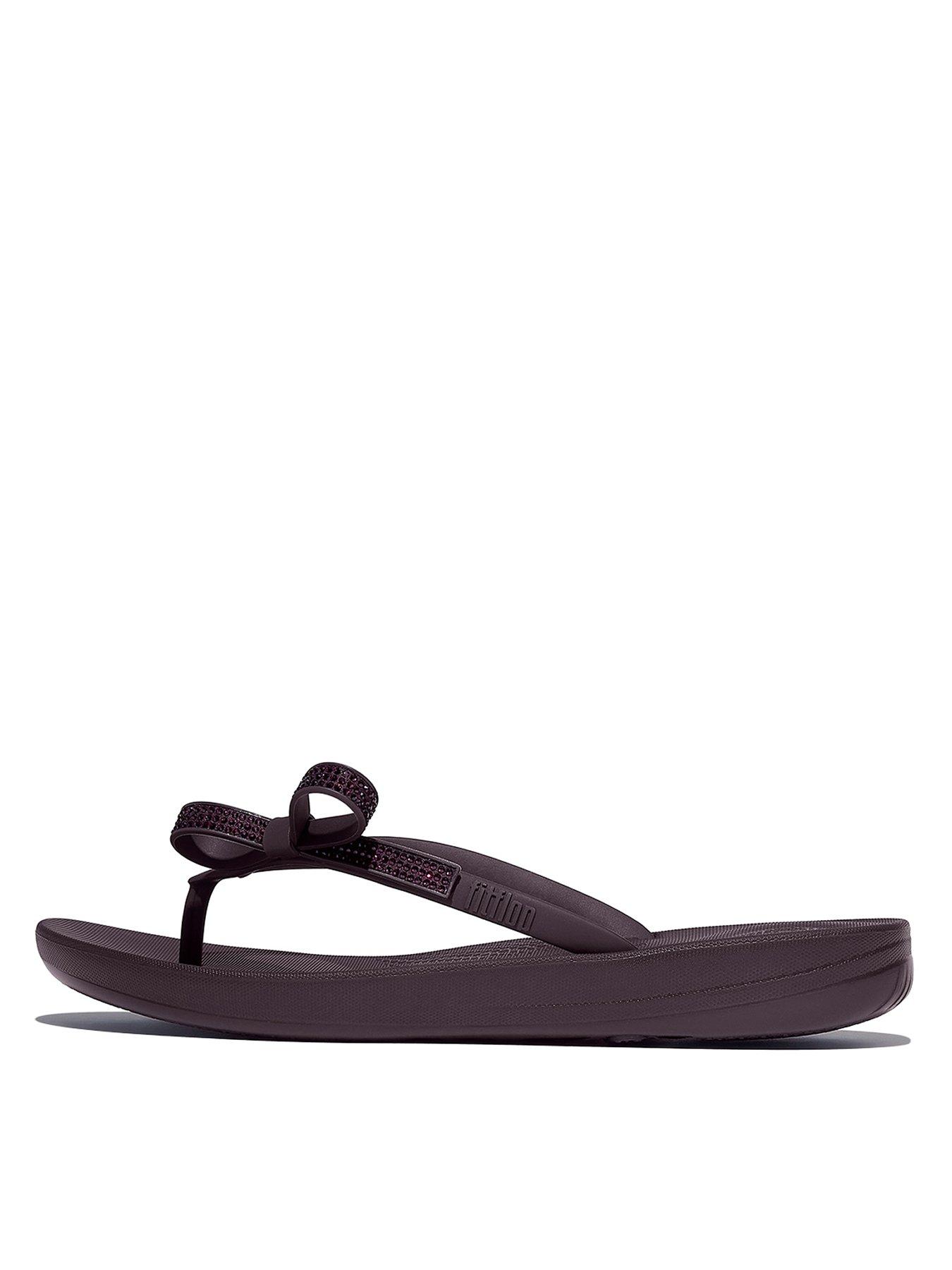 undefined Iqushion Glitz Bow Flip Flop - Plumberry