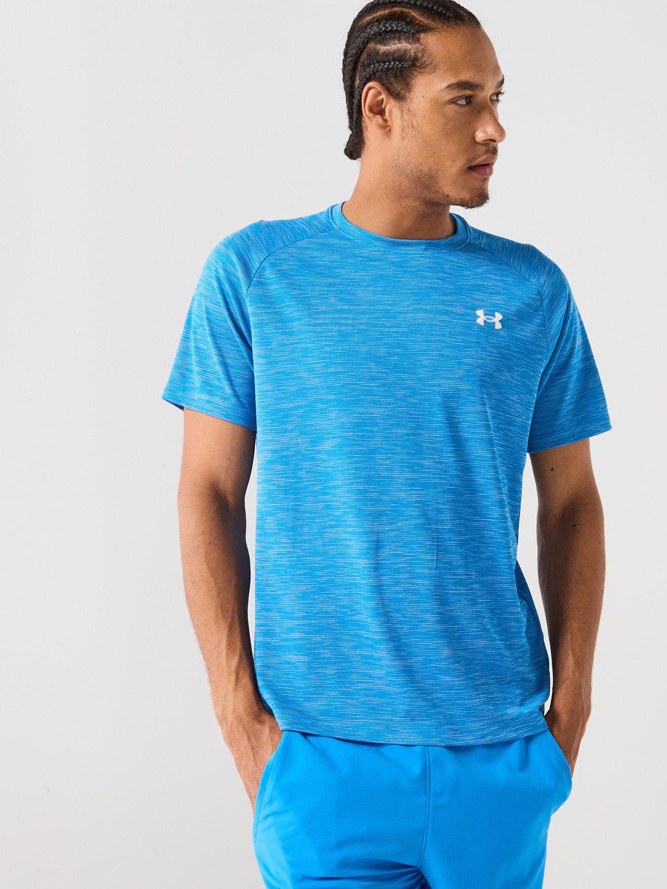 undefined Mens Training Tech Textured T-Shirt - Blue