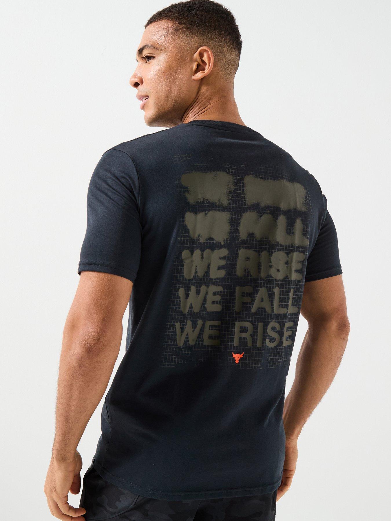 UNDER ARMOUR Mens Training Project Rock T-Shirt - Black