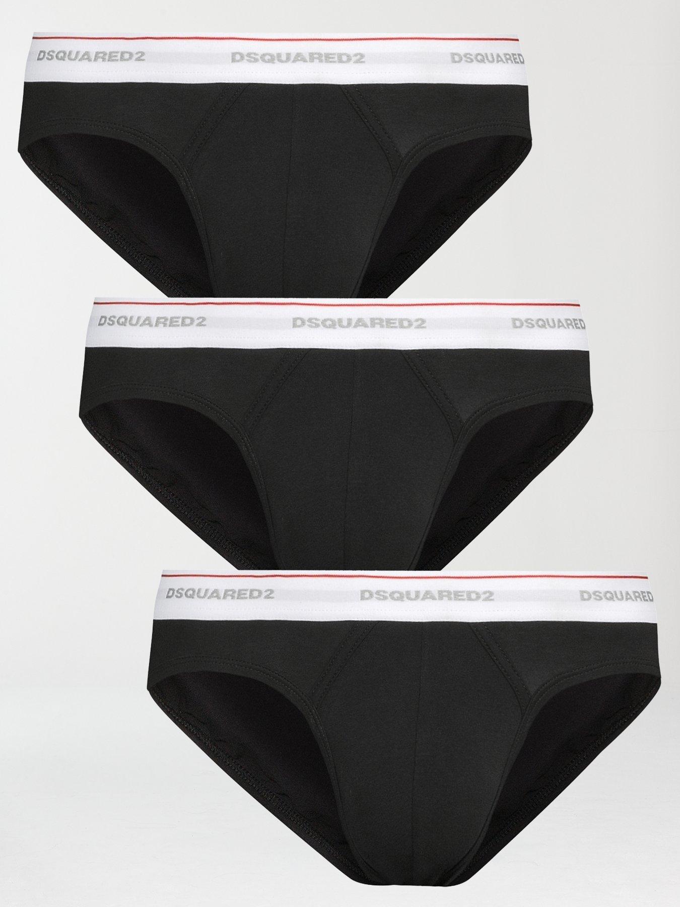 Dsquared2 Dsquared Stretch Cotton 3 Pack Of Briefs - Black