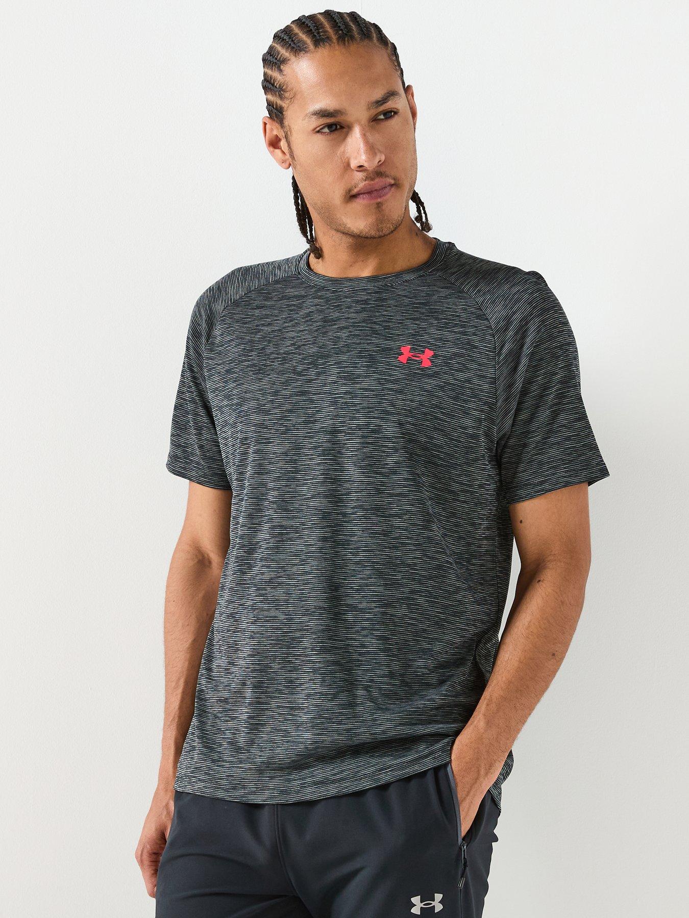 UNDER ARMOUR Mens Training Tech Textured T-Shirt - Black