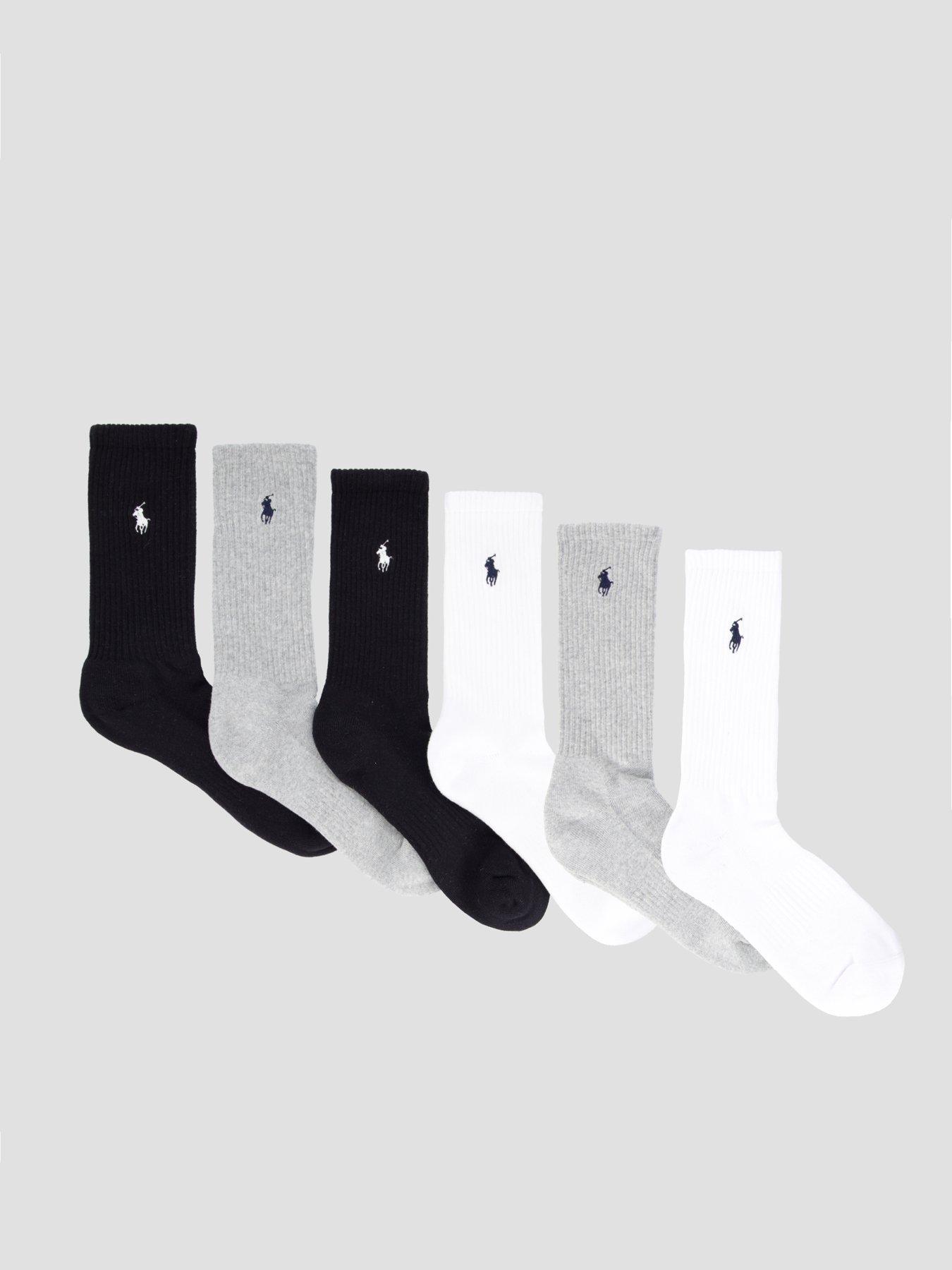 Polo Ralph Lauren 6 Pack Crew Sports Socks - Assorted