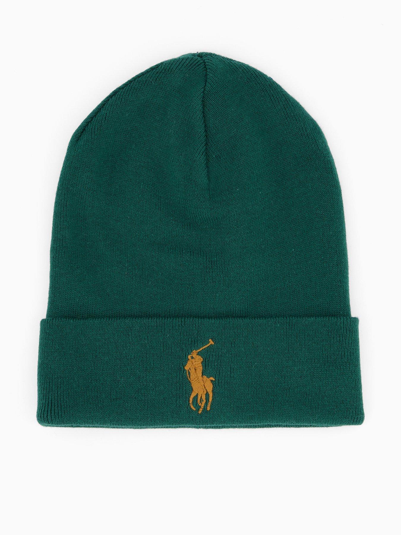 Polo Ralph Lauren Pima Cotton Big Logo Beanie Hat - Green