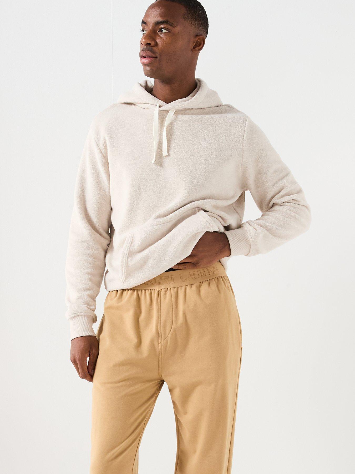 Image 4 of 6 of Polo Ralph Lauren Liquid Cotton Tonal Logo Loungewear Bottoms - Beige