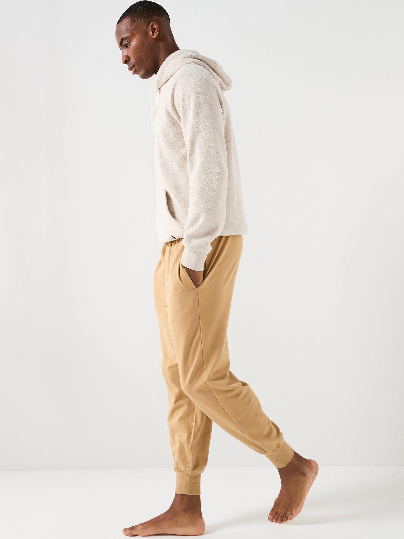 Image 5 of 6 of Polo Ralph Lauren Liquid Cotton Tonal Logo Loungewear Bottoms - Beige