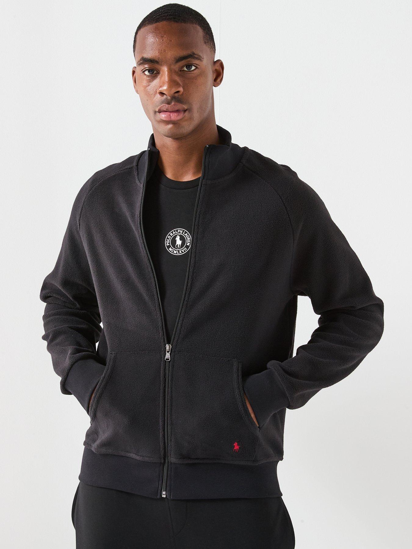 Polo Ralph Lauren Polar Fleece Zip Through Track Top - Black
