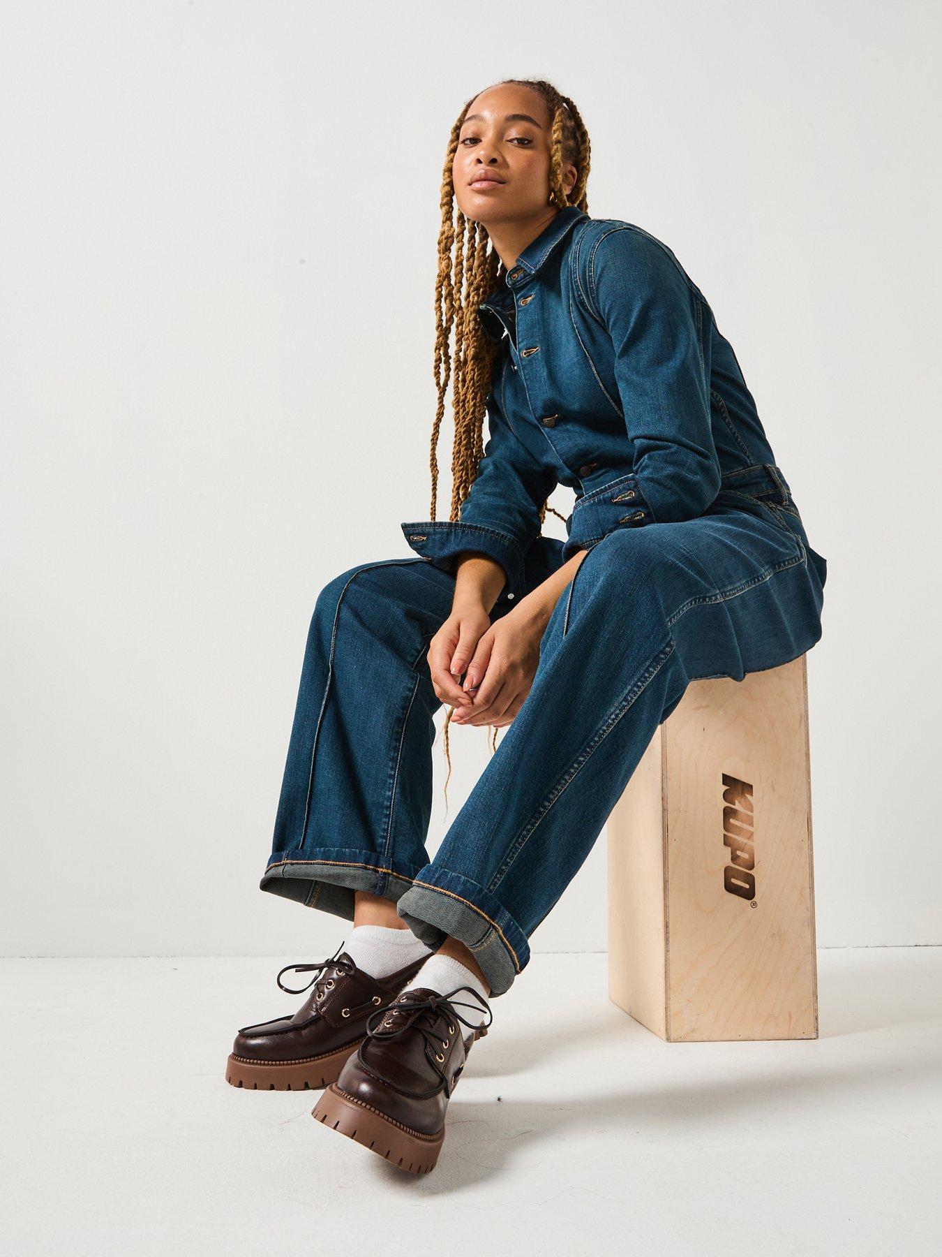 Wrangler Western Coverall Jumpsuit - Rustic Rinse - Blue | Very