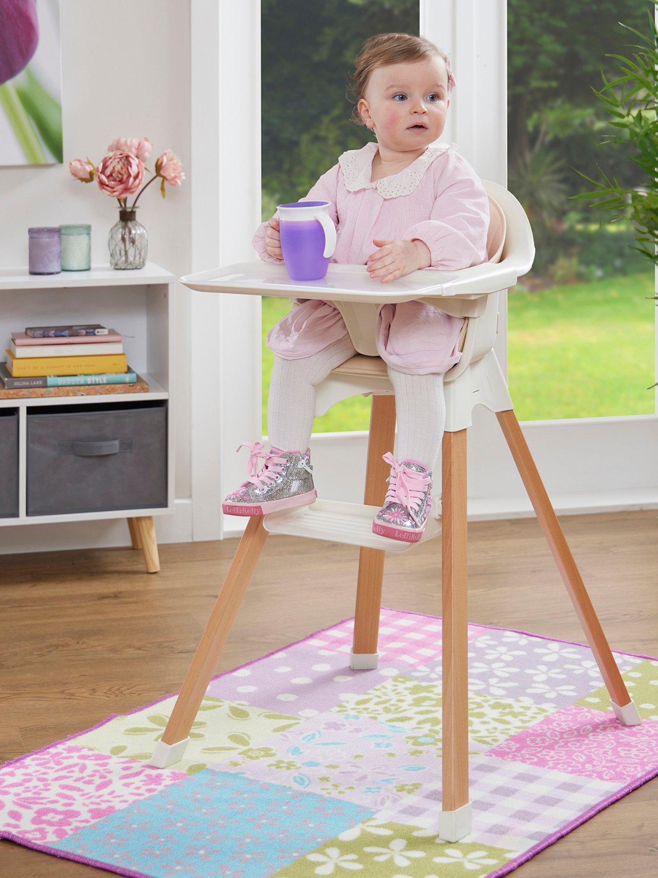 Liberty House Kids Nordic High Chair - white and beechwood
