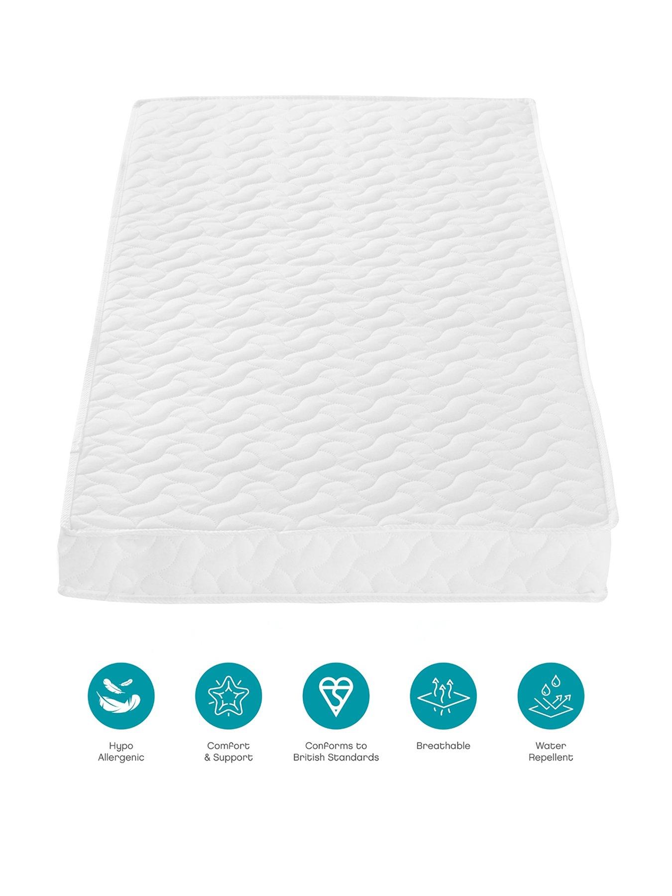 Image 2 of 5 of Tutti Bambini Pocket Sprung Cot Mattress (120 x 60cm) with FREE 2 Pack Essential White Fitted Sheets