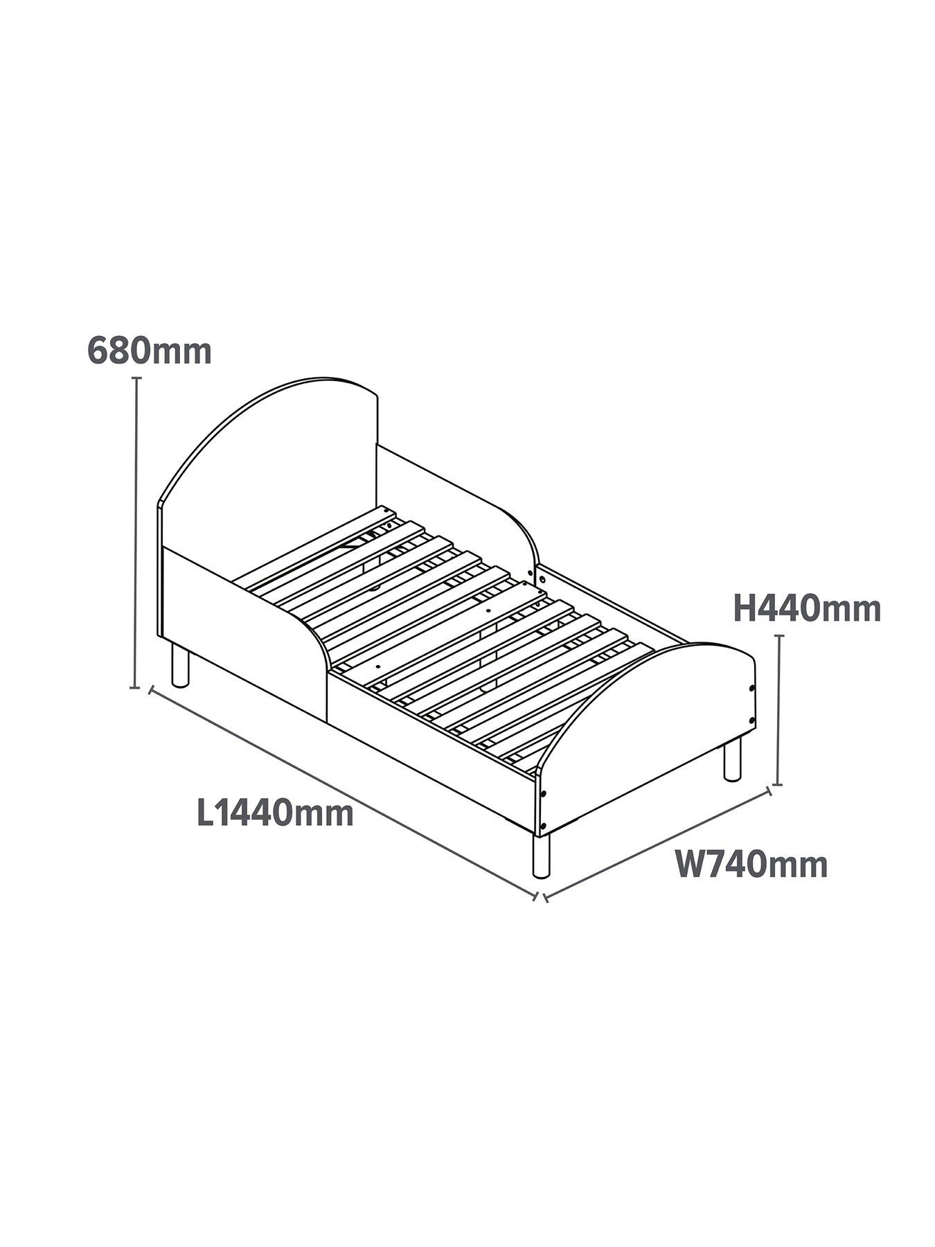 Image 7 of 7 of Liberty House Kids Grey Toddler Bed