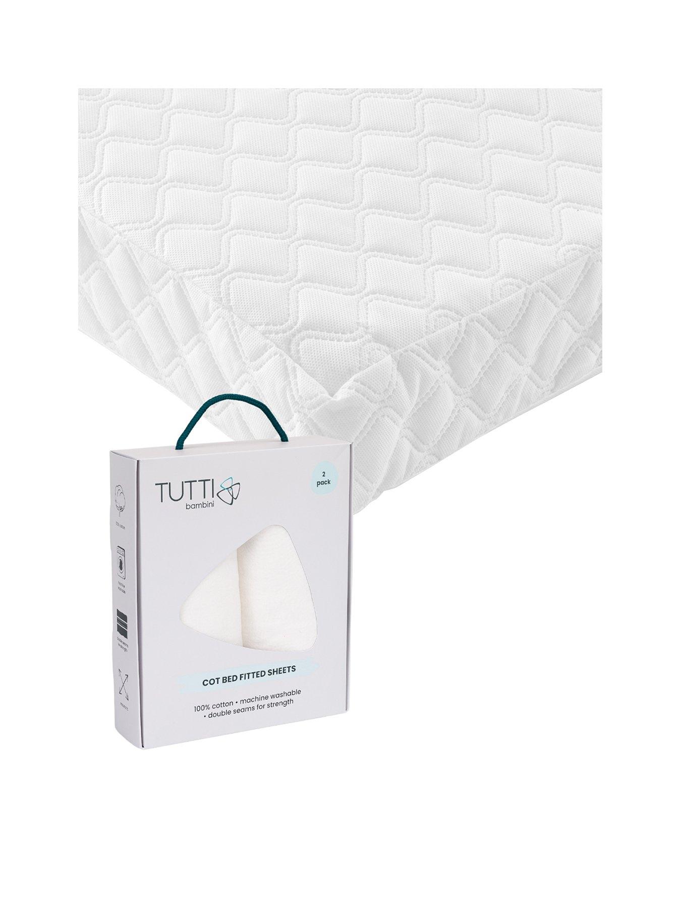 Tutti Bambini Sprung Cot Bed Mattress (140 x 70cm) with FREE 2 Pack ...