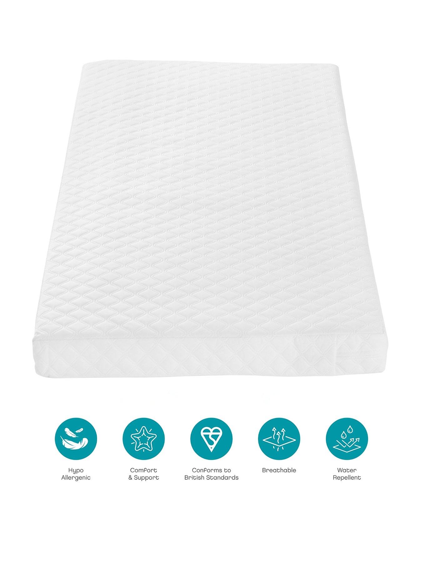 Tutti Bambini Sprung Cot Bed Mattress (140 x 70cm) with FREE 2 Pack ...