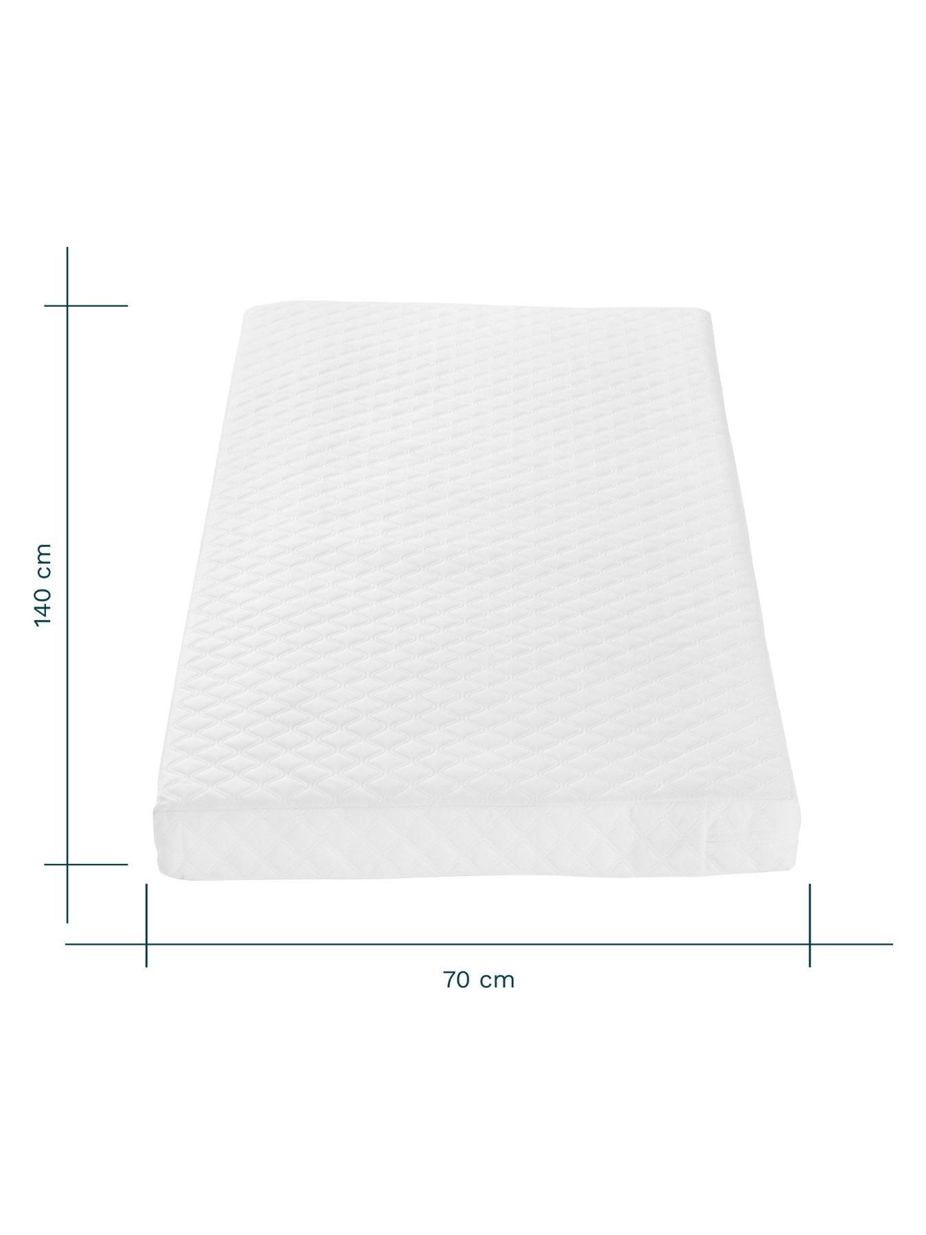 Image 5 of 5 of Tutti Bambini Sprung Cot Bed Mattress (140 x 70cm) with FREE 2 Pack Essential White Fitted Sheets
