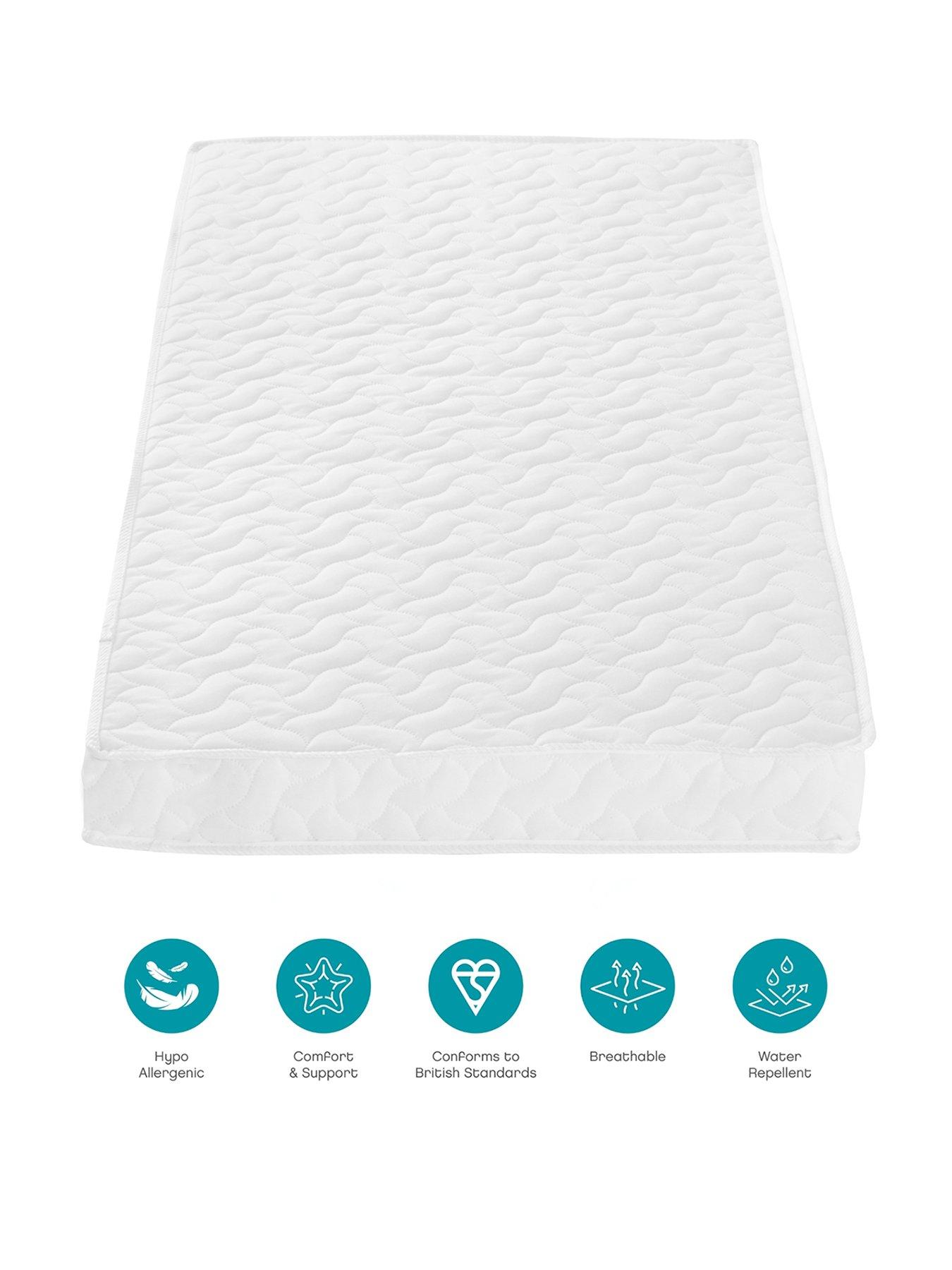 Tutti Bambini Pocket Sprung Cot Bed Mattress (140 x 70cm) with FREE 2 ...