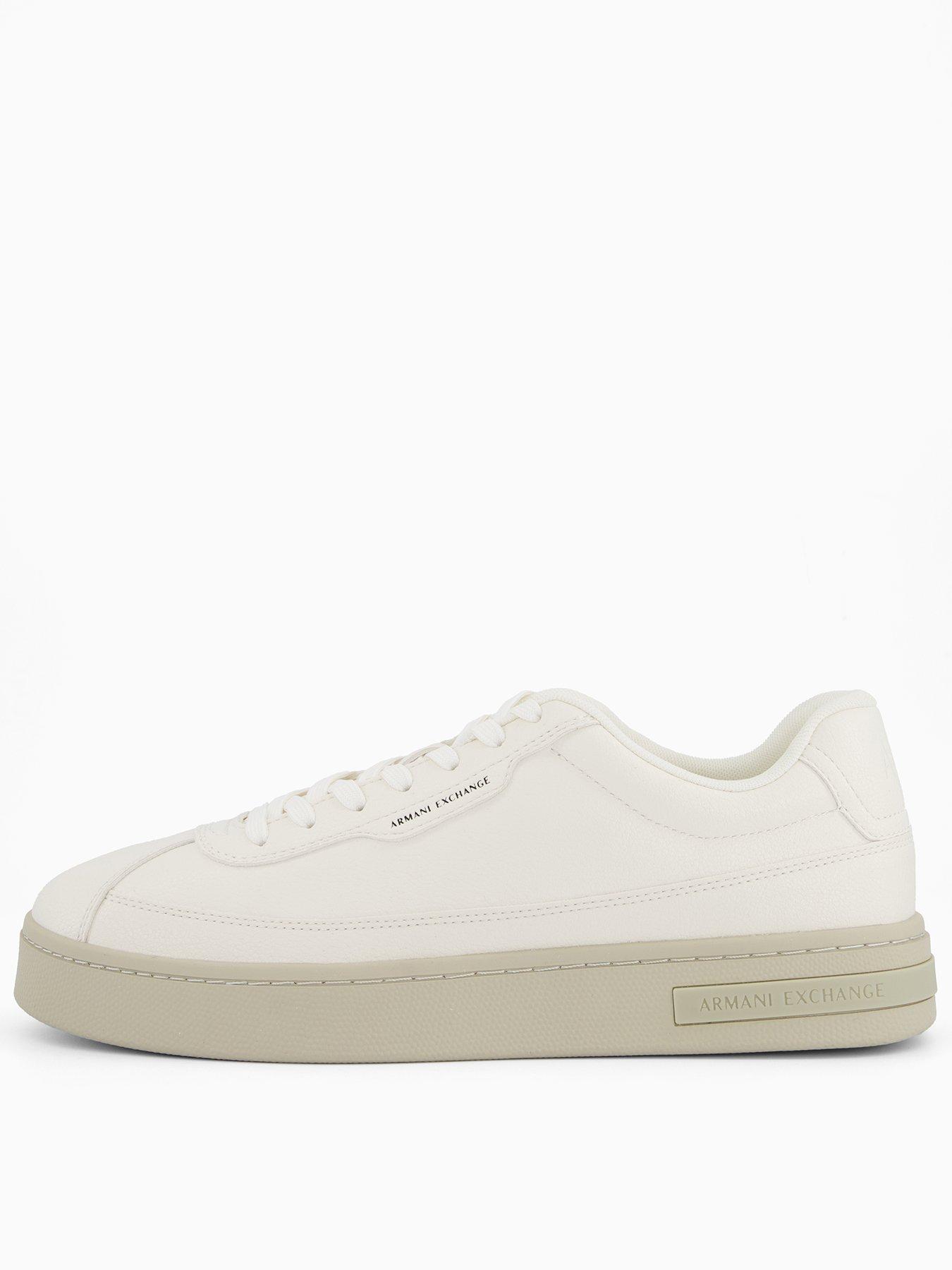 Armani Exchange London Tumbled Pu Gumsole Trainer - Off White