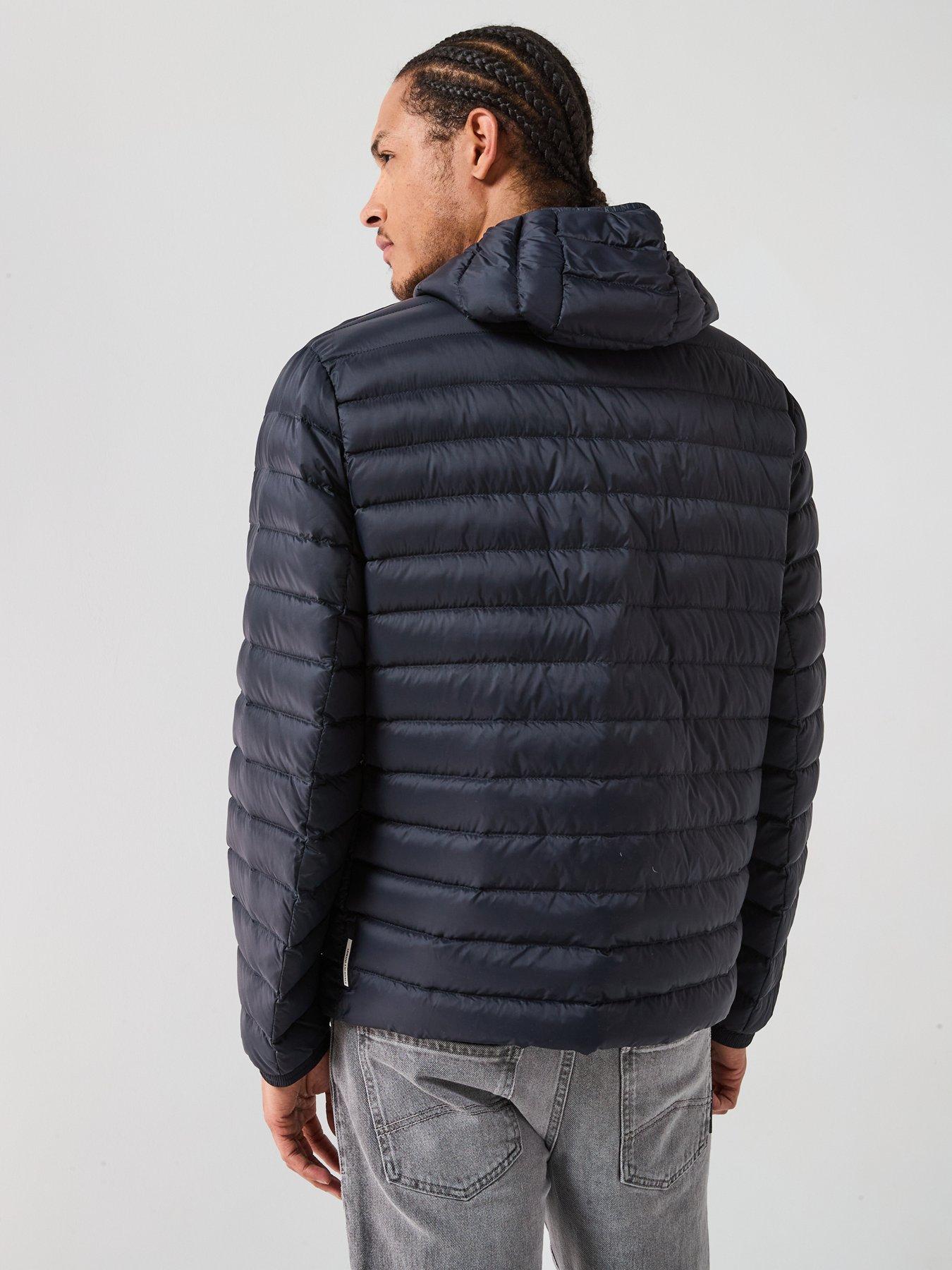 Armani Exchange Padded Hooded Jacket - Navy | Very