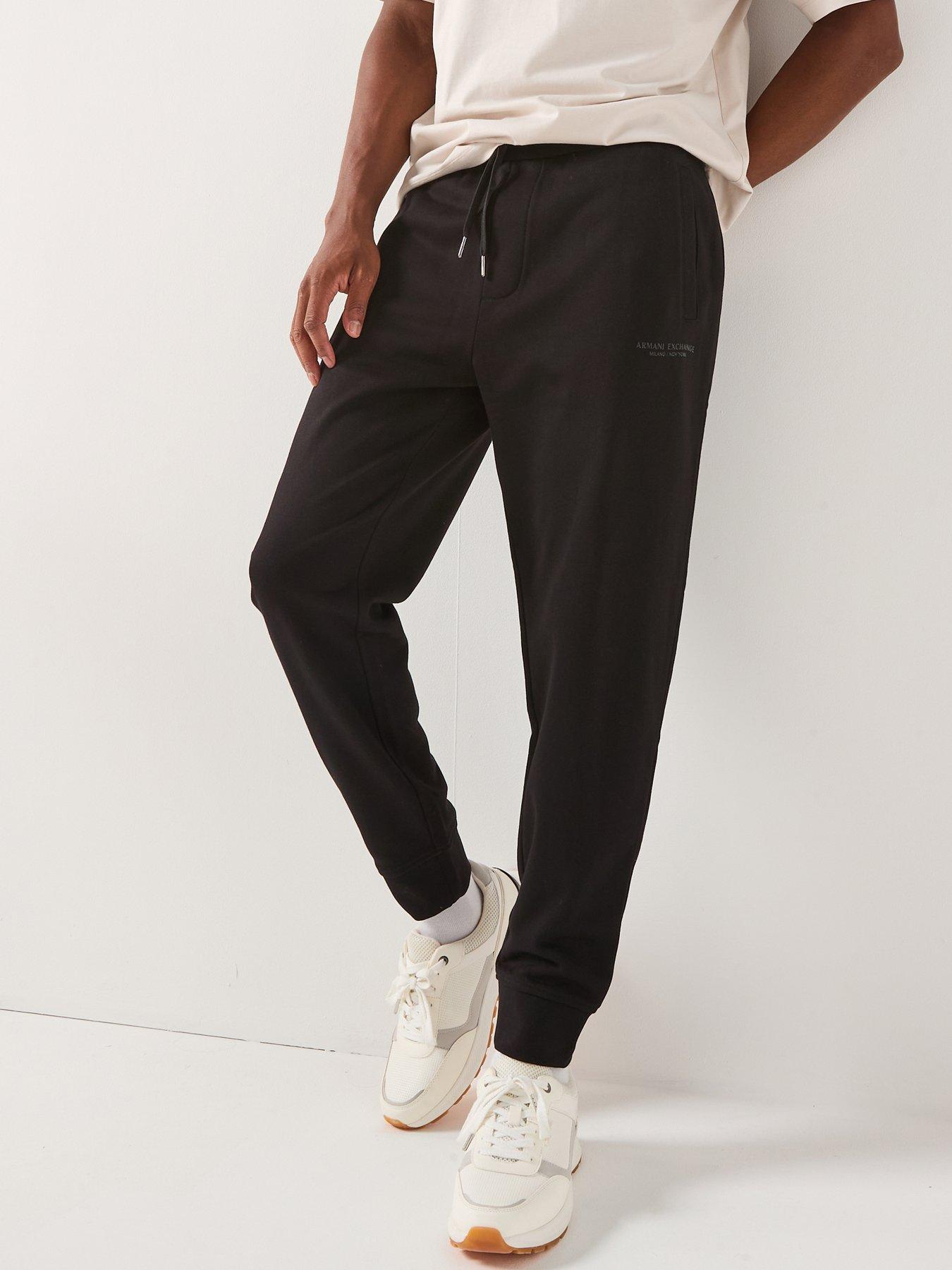 Armani Exchange 3D Ny Milan Logo Joggers - Black