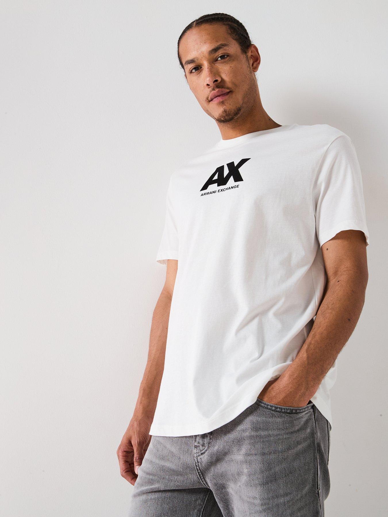 undefined Ax Flocked Logo T-Shirt - Off White