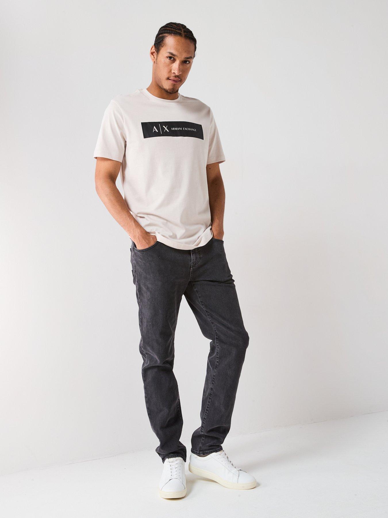 Image 3 of 4 of Armani Exchange Comfort Tapered Fit Jeans - Grey