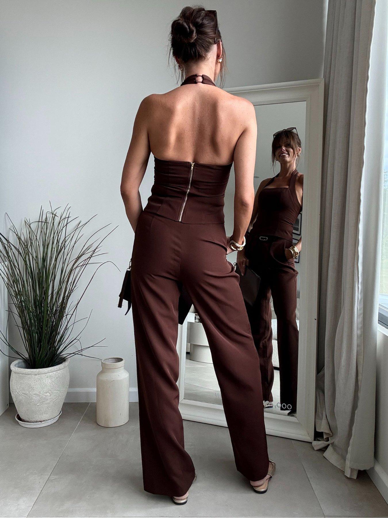Image 3 of 3 of Style Cheat Belted Trouser - Brown
