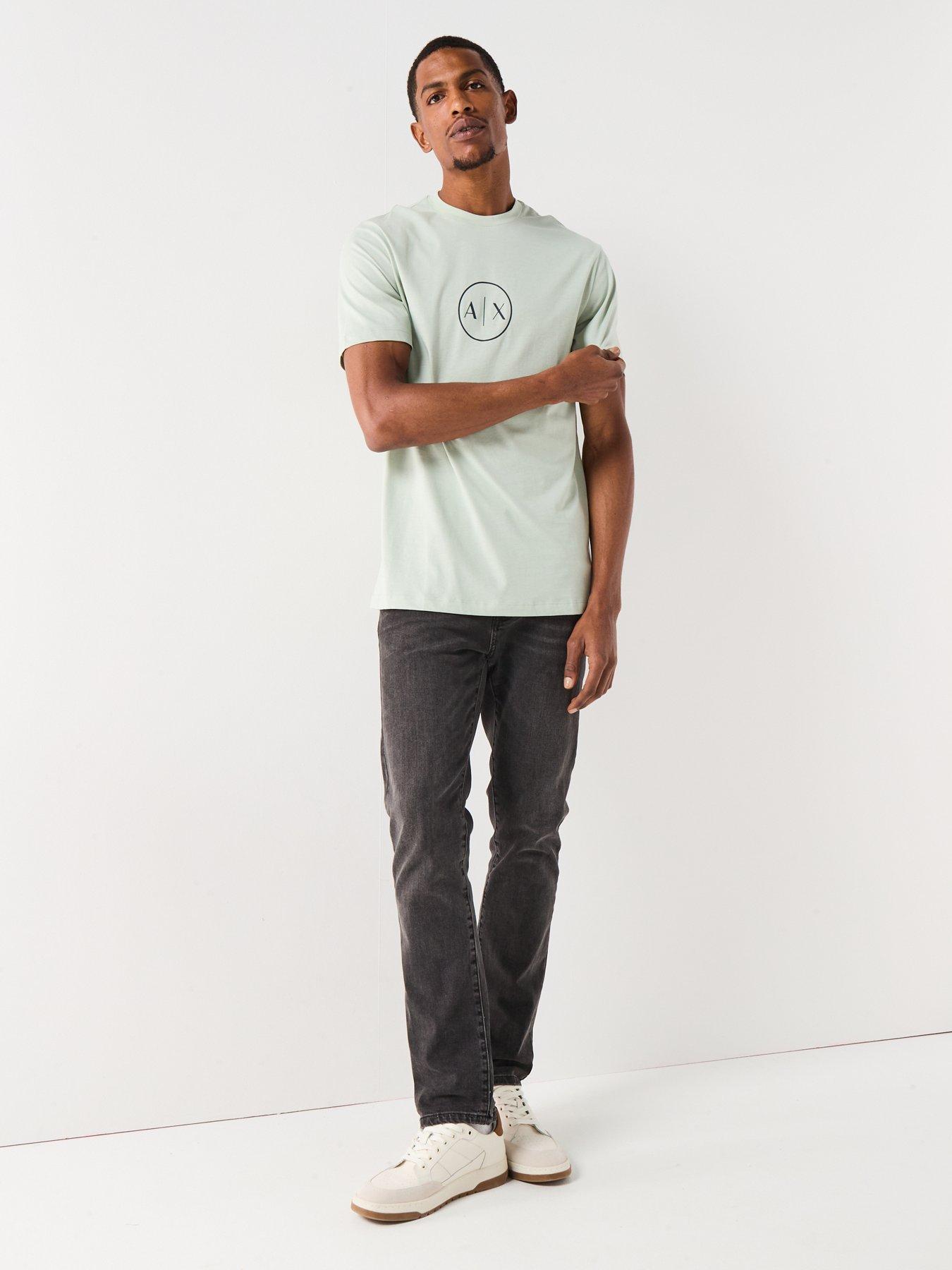 Image 3 of 6 of Armani Exchange Circle Ax Logo T-Shirt - Light Green