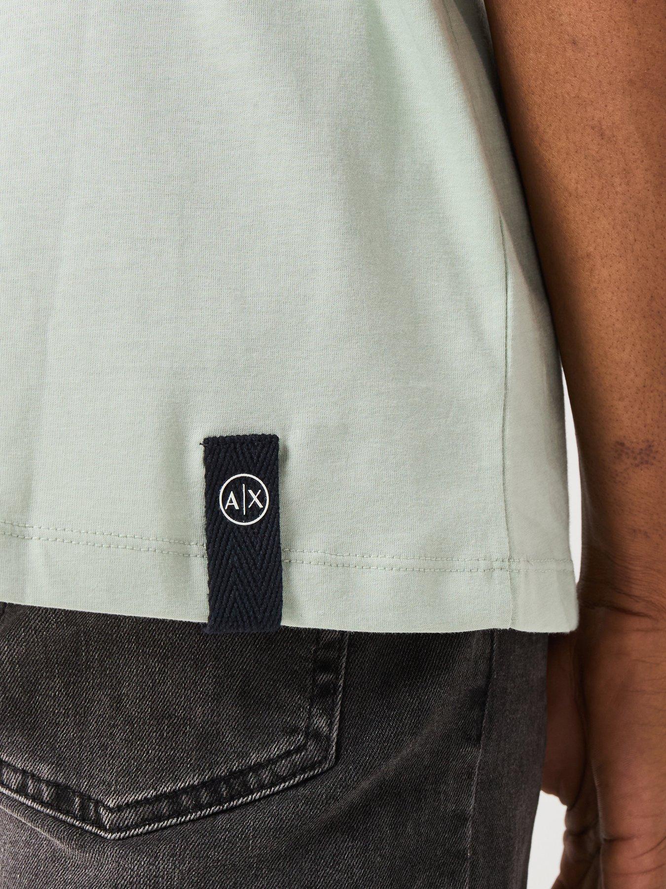 Image 5 of 6 of Armani Exchange Circle Ax Logo T-Shirt - Light Green
