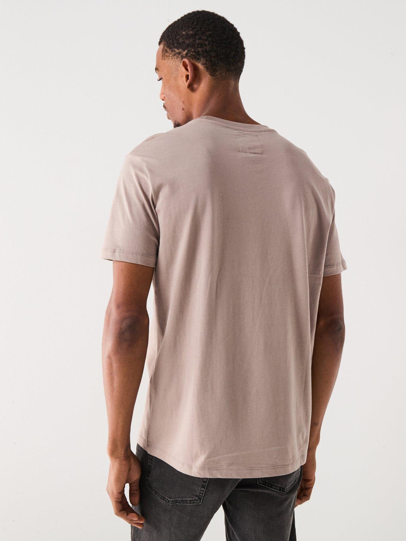 Image 2 of 6 of Armani Exchange Icon Project Left Chest Logo T-Shirt - Beige