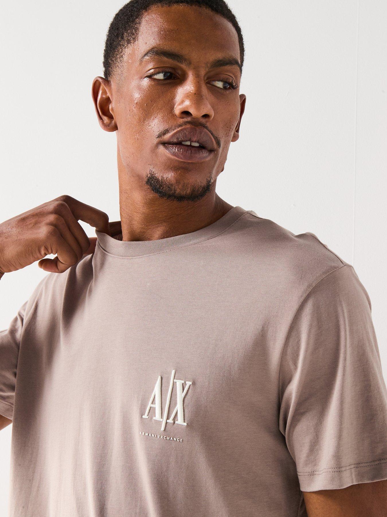 Image 5 of 6 of Armani Exchange Icon Project Left Chest Logo T-Shirt - Beige
