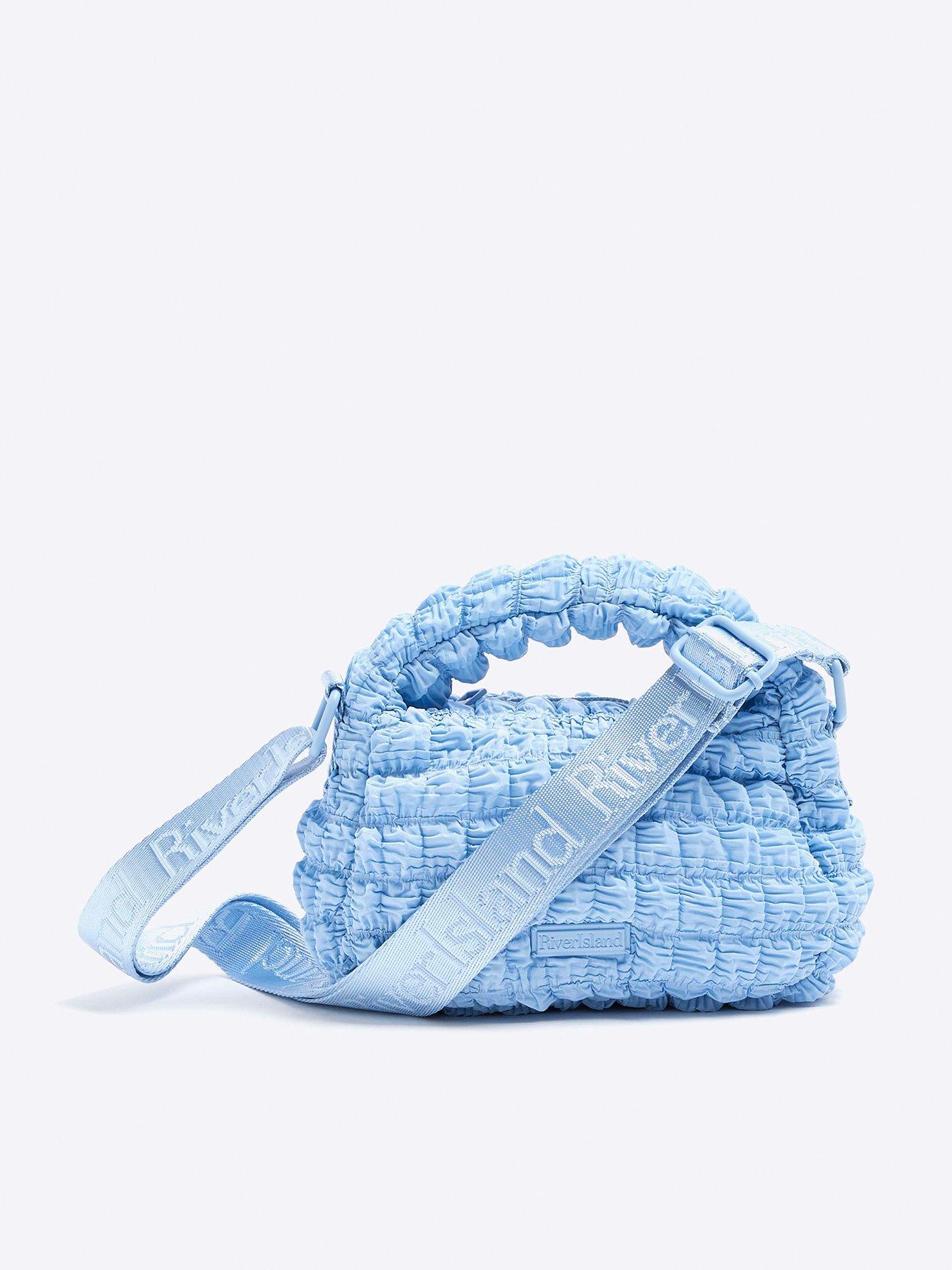 undefined Older Girls Nylon Scrunch Cross Body Bag - Blue